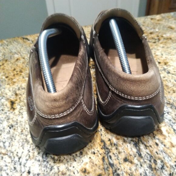 ECCO Classic Men's Brown Leather Moc Toe Slip On Casual Loafers Shoes Sz 11.5 US - Picture 10 of 13